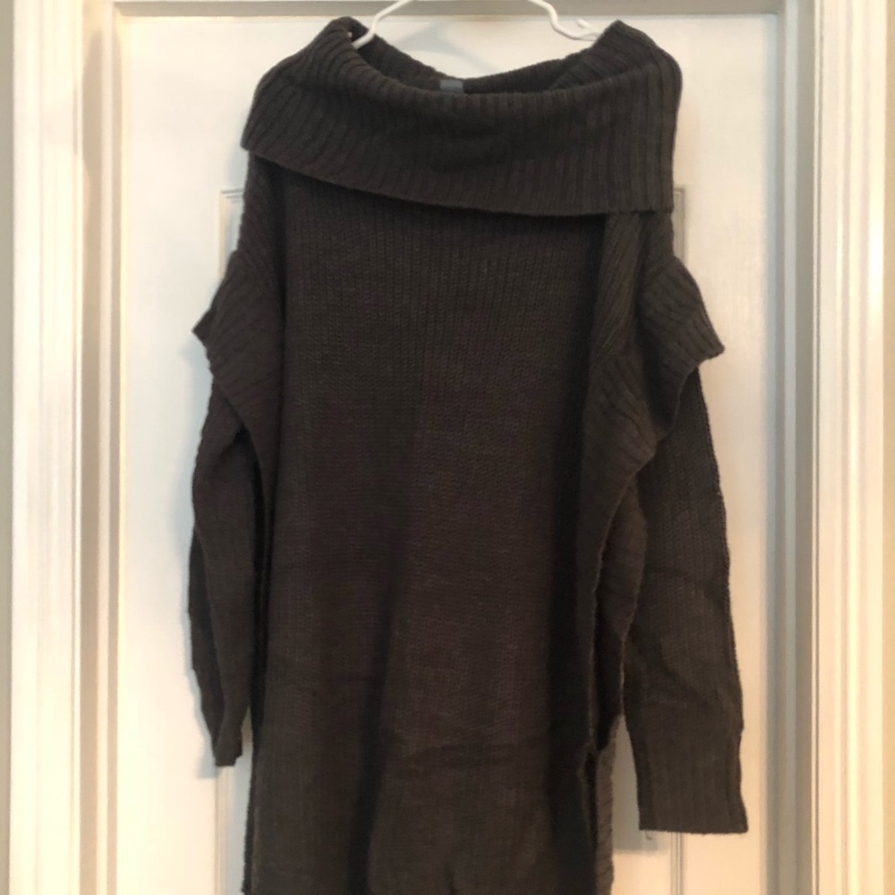 Long Sweater Dress (Dark navy blue)